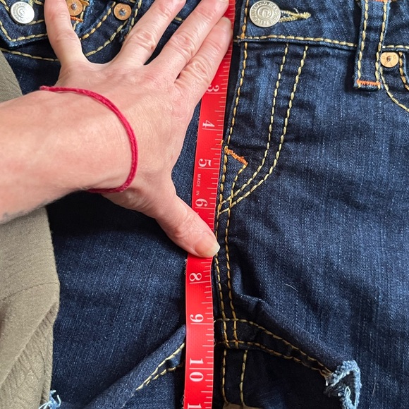 True Religion Dark Blue Denim with Yellow Stitching - Picture 4 of 8